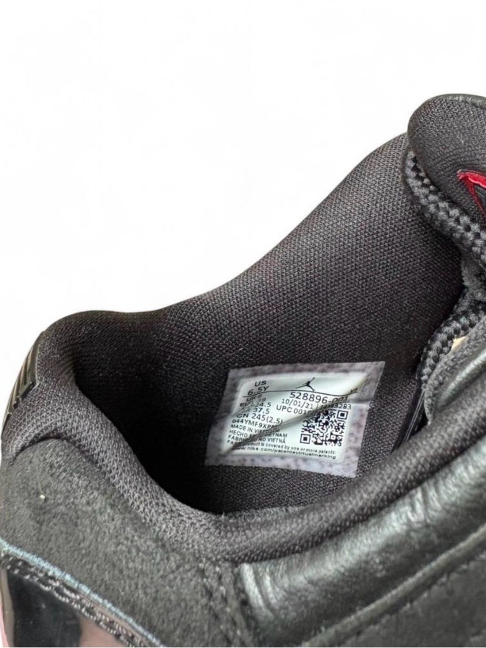 Jordan 11 Retro Low in Black with Red Accents - Picture 4 of 6